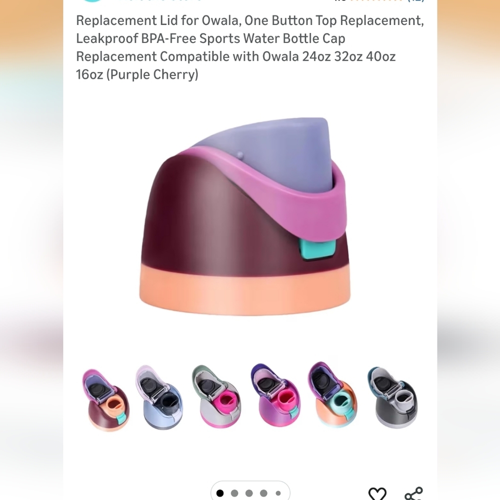 Replacement Lid For Owala,  One Button Top Replacement Leakproof BPA  Free
